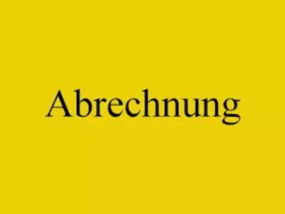 Abrechnung Haus 